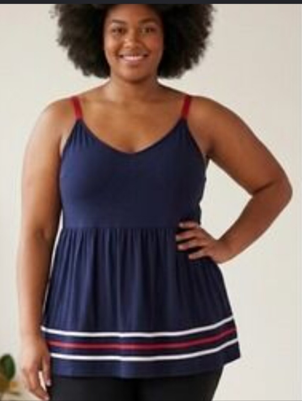 Torrid- Navy Sleeveless Patriotic Top